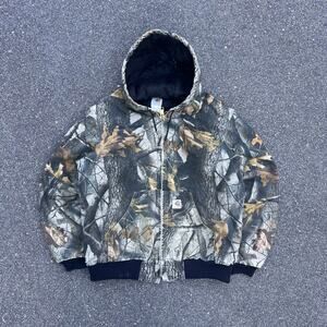 Carhartt Camo Jacket Men’s Size Large Workwear Streetwear Coat Duck Canvas Zip